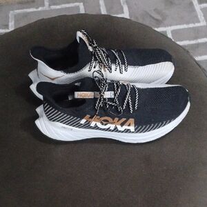Hoka Black and White Athletic Shoes. Size 11D